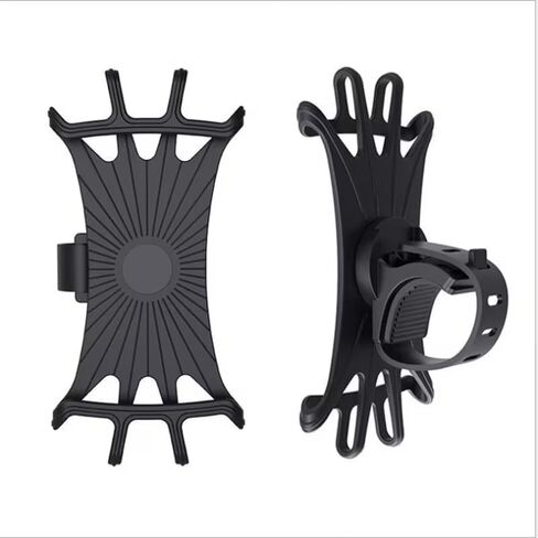 Bicycle Phone Mount for 4-7 Inch Phones – 360° Rotatable Shockproof Anti-Slip Grip, Durable Black GPS Holder for Road & Mountain Bikes – Hands-Free Navigation Cycling Accessory with Clamping Mechanism in Kuwait