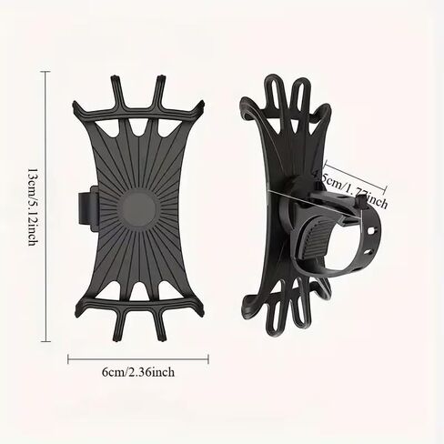 Bicycle Phone Mount for 4-7 Inch Phones – 360° Rotatable Shockproof Anti-Slip Grip, Durable Black GPS Holder for Road & Mountain Bikes – Hands-Free Navigation Cycling Accessory with Clamping Mechanism in Kuwait