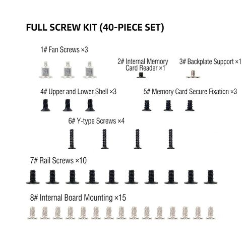 40PCS Full Screw Set with Repair Tools for Nintendo Switch HAC-001 in Kuwait