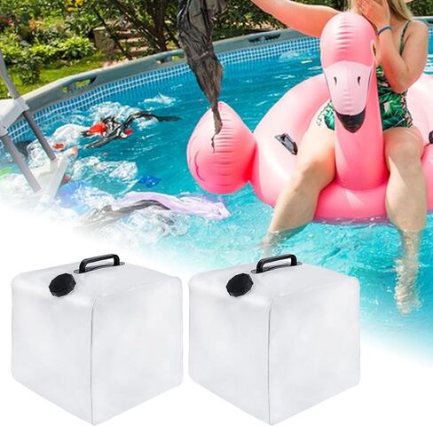 2 Pieces Pool Ladder Weights Sandbag Filling Foldable Stair Weights Anchor Bag Container Tear Resistant Shockproof PVC Suitable for Above G, 2pcs in Kuwait