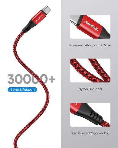 USB to USB C Cable 10ft 3Pack, USB Type C Cable 10 ft Braided Fast Charging in Saudi Arabia