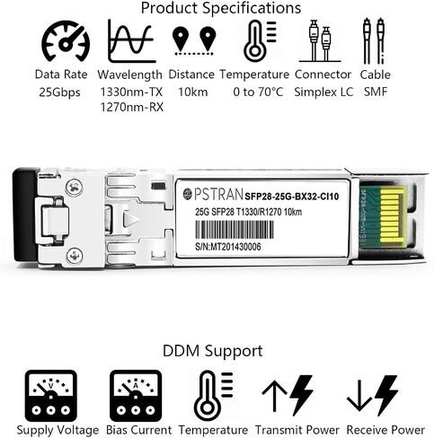 25G BiDi SFP28 Optical Transceiver for Cisco SFP-25GBX-D-10 10km in Kuwait