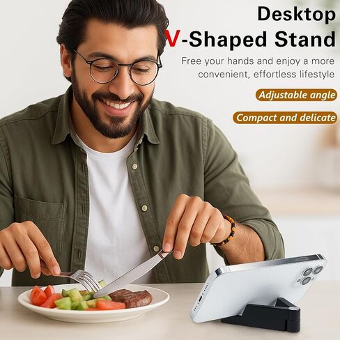 Desktop Foldable Phone Stand – Portable Phone & Mini Tablet Holder, Adjustable Cradle for iPhone, for iPad mini, Smartphones and More in Kuwait