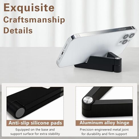 Desktop Foldable Phone Stand – Portable Phone & Mini Tablet Holder, Adjustable Cradle for iPhone, for iPad mini, Smartphones and More in Kuwait