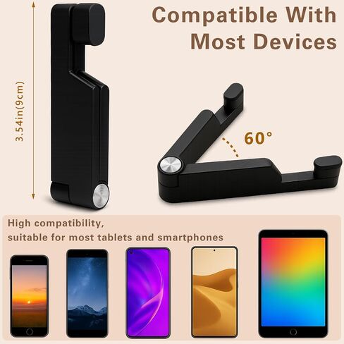 Desktop Foldable Phone Stand – Portable Phone & Mini Tablet Holder, Adjustable Cradle for iPhone, for iPad mini, Smartphones and More in Kuwait