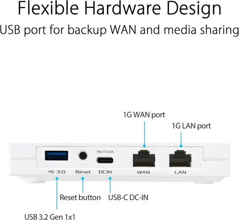 ASUS RT-AX57 Go AX3000 Dual Band Wi-Fi 6 (802.11ax) Travel Router Support 4G/5G Mobile tethering Public Wi-Fi (WISP) Mode Subscription-Free Network Security VPN Features Ai Mesh Guest Portal (Renewed) in Kuwait