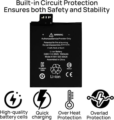A1641 Battery Compatible with iPod Touch 6 6th Generation gen 3.83V 3.99Wh 1043mAh 020-00426 with Installation Tools in Kuwait