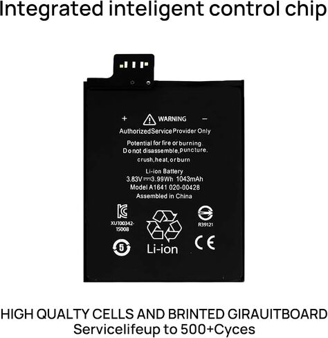 A1641 Battery Compatible with iPod Touch 6 6th Generation gen 3.83V 3.99Wh 1043mAh 020-00426 with Installation Tools in Kuwait
