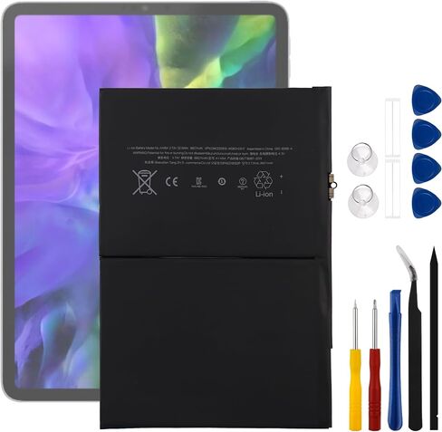 A2228 3.81V 7540mAh Battery, Compatible with iPad Pro 11" 2nd Gen 2020 A2228 A2231 A2068 A2230,Comes with a Battery Installation Tool in Kuwait