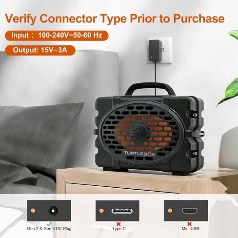 15V 3A Speaker Charger Replacement for Turtlebox Gen 2 & Gen 3 in Kuwait