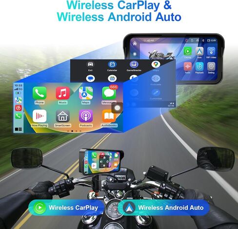 LBW 6.25" Carplay Screen for Motorcycle (Includes128G SD) Dual 2K Dash Cam in Saudi Arabia