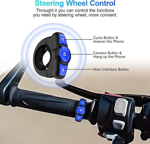 LBW 6.25" Carplay Screen for Motorcycle (Includes128G SD) Dual 2K Dash Cam in Saudi Arabia