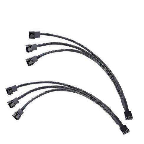 2-Pack 3-Way 4 Pin PWM Fan Splitter Cable - 10.6 Inches / 27 cm, 1x PWM Master to 2X Follower, PC Case Fan 1 to 3 Splitter for Synchronized Cooling in Saudi Arabia