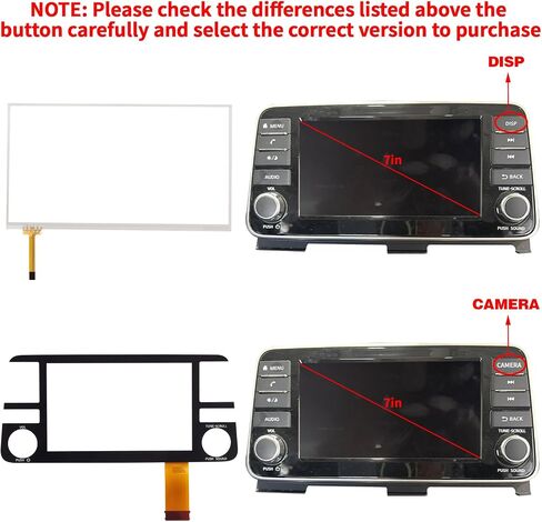 TsuperU 7" Touch Screen Replacement for 2018-2024 Nissan Kicks Versa SV SR Platinum Radio Digitizer Screen, Touchscreen fit 280215RW1A OEM Navigation System 280216EM1A 280216EM0A 280215RL0A 280219EK0A in Saudi Arabia