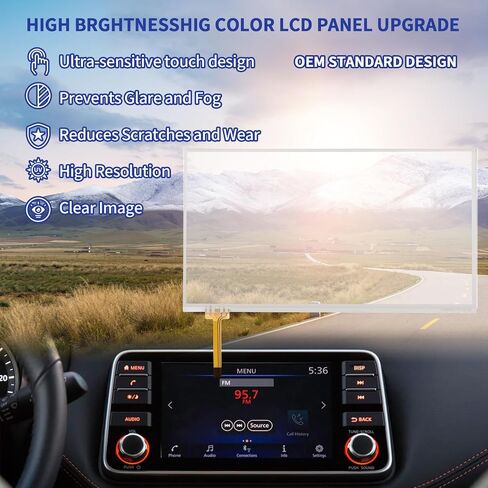 TsuperU 7" Touch Screen Replacement for 2018-2024 Nissan Kicks Versa SV SR Platinum Radio Digitizer Screen, Touchscreen fit 280215RW1A OEM Navigation System 280216EM1A 280216EM0A 280215RL0A 280219EK0A in Saudi Arabia