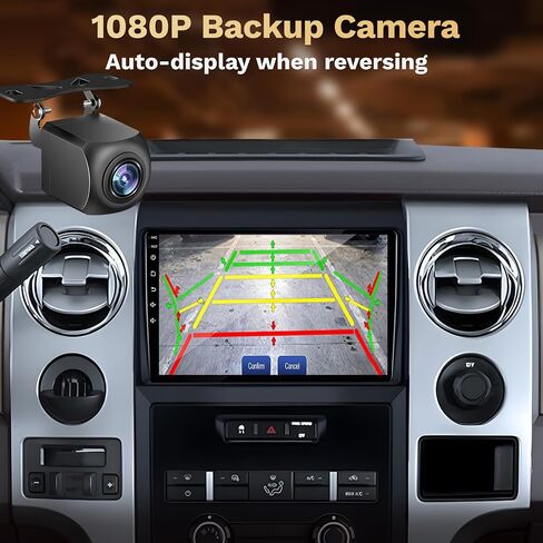 Upgrade Car Radio for Ford F150 2009-2014: 9" 1280 * 800 HD Touchscreen Stereo with Wireless Carplay Android Auto 5G WiFi GPS Bluetooth FM DSP SWC 1080P Backup Camera in Kuwait