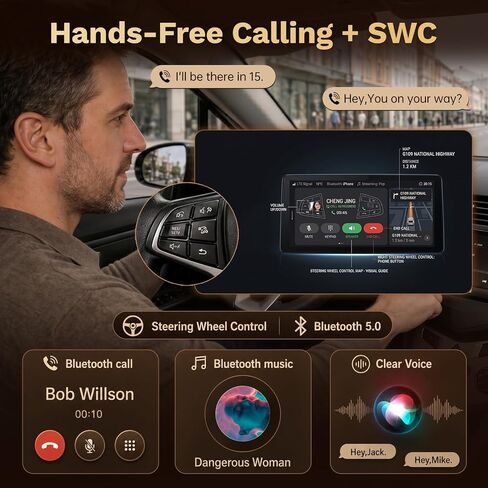 Upgrade Car Radio for Ford F150 2009-2014: 9" 1280 * 800 HD Touchscreen Stereo with Wireless Carplay Android Auto 5G WiFi GPS Bluetooth FM DSP SWC 1080P Backup Camera in Kuwait