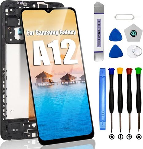 for Samsung Galaxy A12 Screen Replacement with Frame in Kuwait