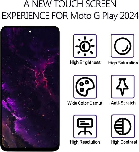 for Motorola G Play 2024 Screen Replacement 6.5 inch in Kuwait