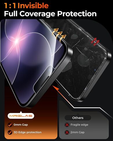 TOP 9H+ Glass 2 Packs for iPhone 17e/16e/14/13/13 Pro 6.1" Screen Protector in Kuwait