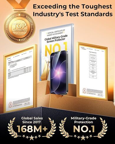 TOP 9H+ Glass 2 Packs for iPhone 17e/16e/14/13/13 Pro 6.1" Screen Protector in Kuwait
