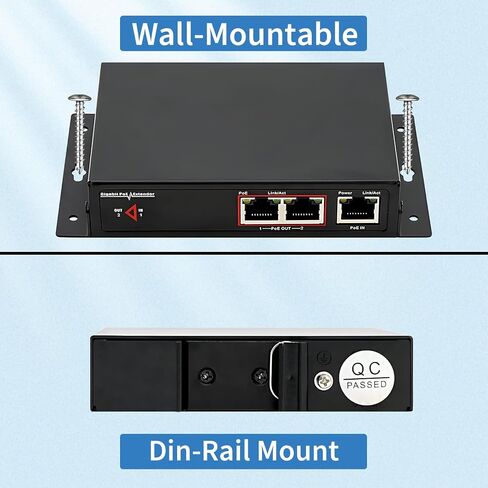 60W 2-Port Gigabit PoE Switch/Extender PoE Splitter in Kuwait