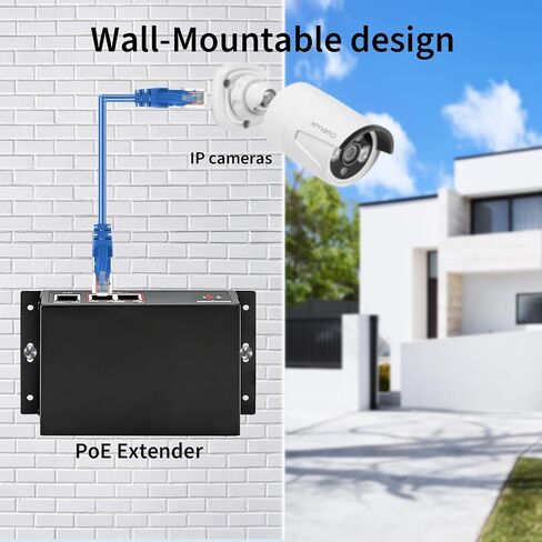 60W 2-Port Gigabit PoE Switch/Extender PoE Splitter in Kuwait