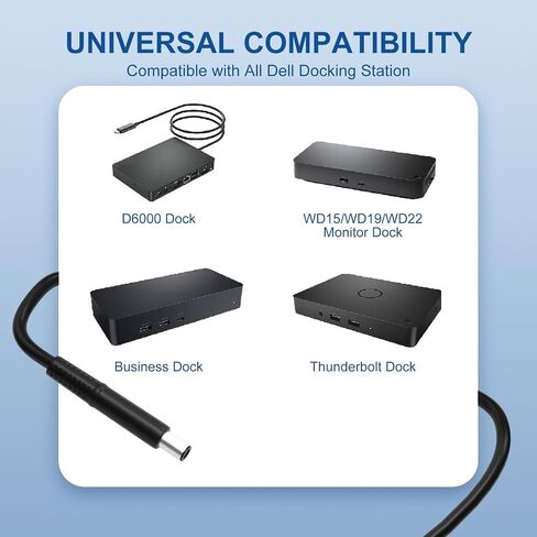 180W Adapter Charger Compatible with Dell Dock D6000 Docking Station in Kuwait