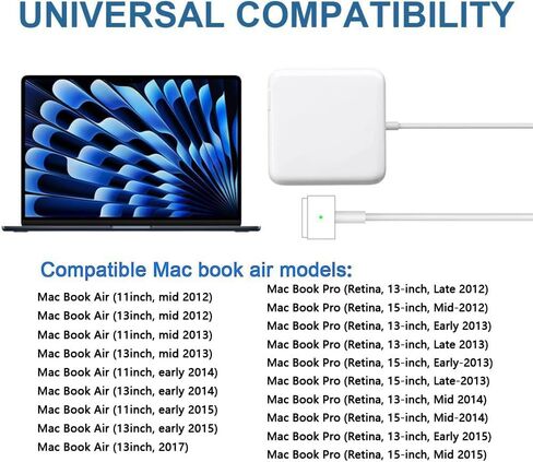Charger for MacBook Air&Pro(2012-2017), Compatible with MacBook Air&Pro 11&13&15&17 inch (7 * 7 * 3CM) in Kuwait