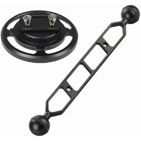 Lens Mount Adapter Camera Mount Holder Base Bracket with Threaded Connection and Slotted Cutouts Aluminum Alloy Construction for Underwater Rigs, M67 Fixed Base-arm in Saudi Arabia