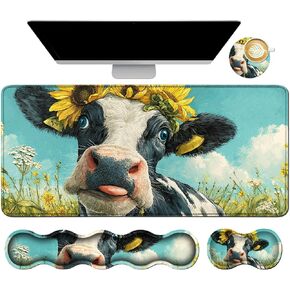 4Pcs Memory Foam Keyboard Wrist Rest Desk Mat Set, Flame Dragon in Saudi Arabia