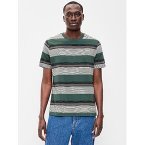 Old Navy Crew-Neck Striped T-Shirt - Green Stripe Top in Saudi Arabia