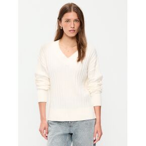 Old Navy SoSoft Ribbed V-Neck Sweater - Creme De La Creme in Kuwait