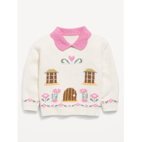 Old Navy SoSoft Collared Graphic Sweater for Toddler Girls - Cozy House in Kuwait