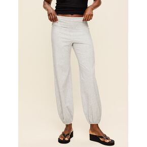Old Navy Fold-Over Waist Fitted Joggers - Heather Gray in Kuwait