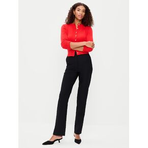 Old Navy Extra High-Waisted Straight-Leg Twill Pants - Black Jack in Kuwait