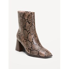 Old Navy Square-Toe Block-Heel Boots for Women - Snake in Kuwait