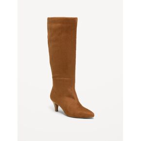 Old Navy Tall Kitten-Heel Boots for Women - Caramel in Kuwait