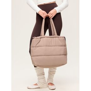 Old Navy Active Puffer Cinched Tote - Dusted Chocolate in Kuwait