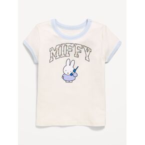 Old Navy Miffy™ Graphic Ringer T-Shirt for Girls - Sea Salt in Kuwait
