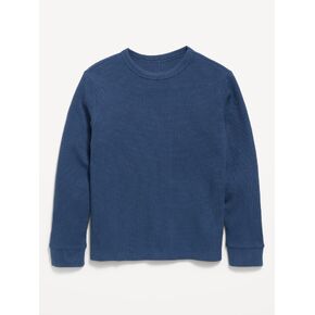 Old Navy Long-Sleeve Waffle-Knit T-Shirt for Boys - Pacific Blue in Kuwait