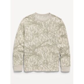 Old Navy Long-Sleeve Waffle-Knit T-Shirt for Boys - Sand Camo in Kuwait