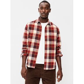 Old Navy Relaxed Long-Sleeve Flannel Pocket Shirt - Emberglow in Saudi Arabia