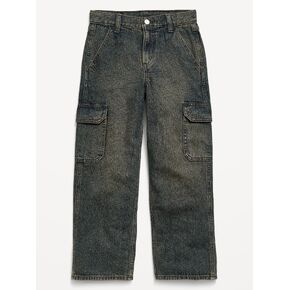 Old Navy Super Baggy Cargo Jeans for Boys - Black Wash in Kuwait