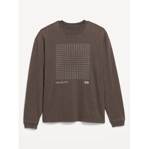 Old Navy Lived-In Pro Long-Sleeve Graphic T-Shirt - Glacial Stone in Kuwait