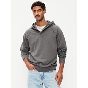 Old Navy Henley Pullover Hoodie - Stainless Steel in Saudi Arabia