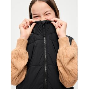 Old Navy Water-Resistant Quilted Puffer Vest for Girls - Black Jack in Saudi Arabia