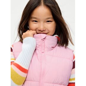 Old Navy Water-Resistant Quilted Puffer Vest for Girls - Pink Pirouette in Saudi Arabia