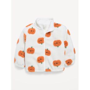 Old Navy Printed Sherpa Full-Zip Jacket for Toddler Girls - Pumpkin Puree in Kuwait