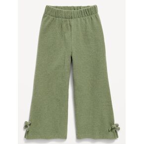 Old Navy Cozy Ribbed Wide-Leg Pants for Toddler Girls - Olive Through This in Kuwait